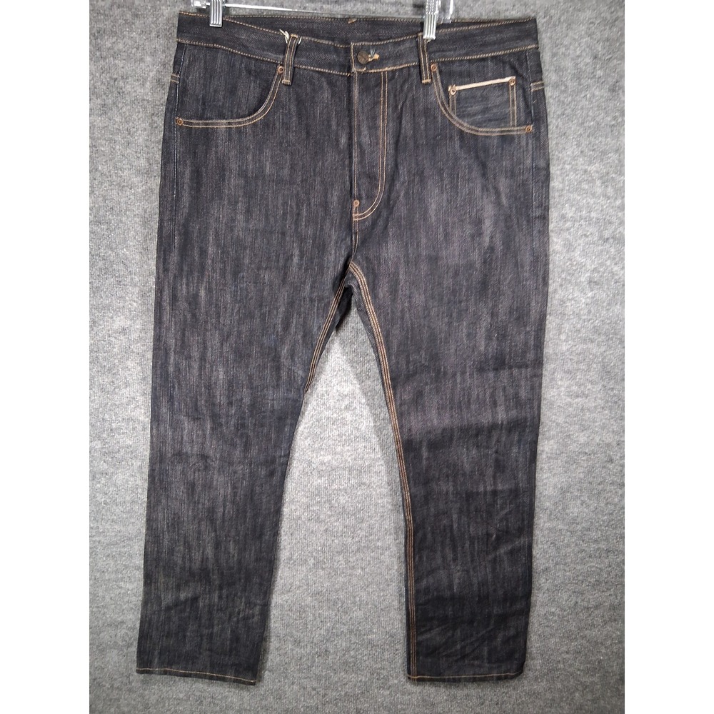 The Hundreds Mens Slim Fit Jeans Size 38 Distressed Dark Wash Denim Cotton